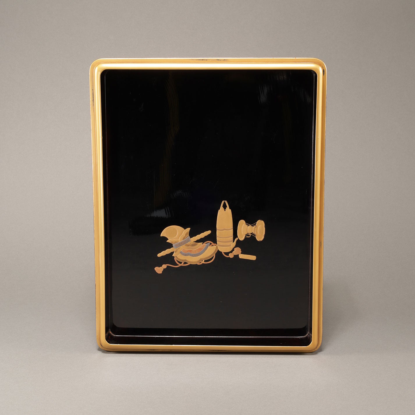 蒔絵下鴨神社図 文庫・硯箱 (2点一組)