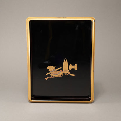 蒔絵下鴨神社図 文庫・硯箱 (2点一組)