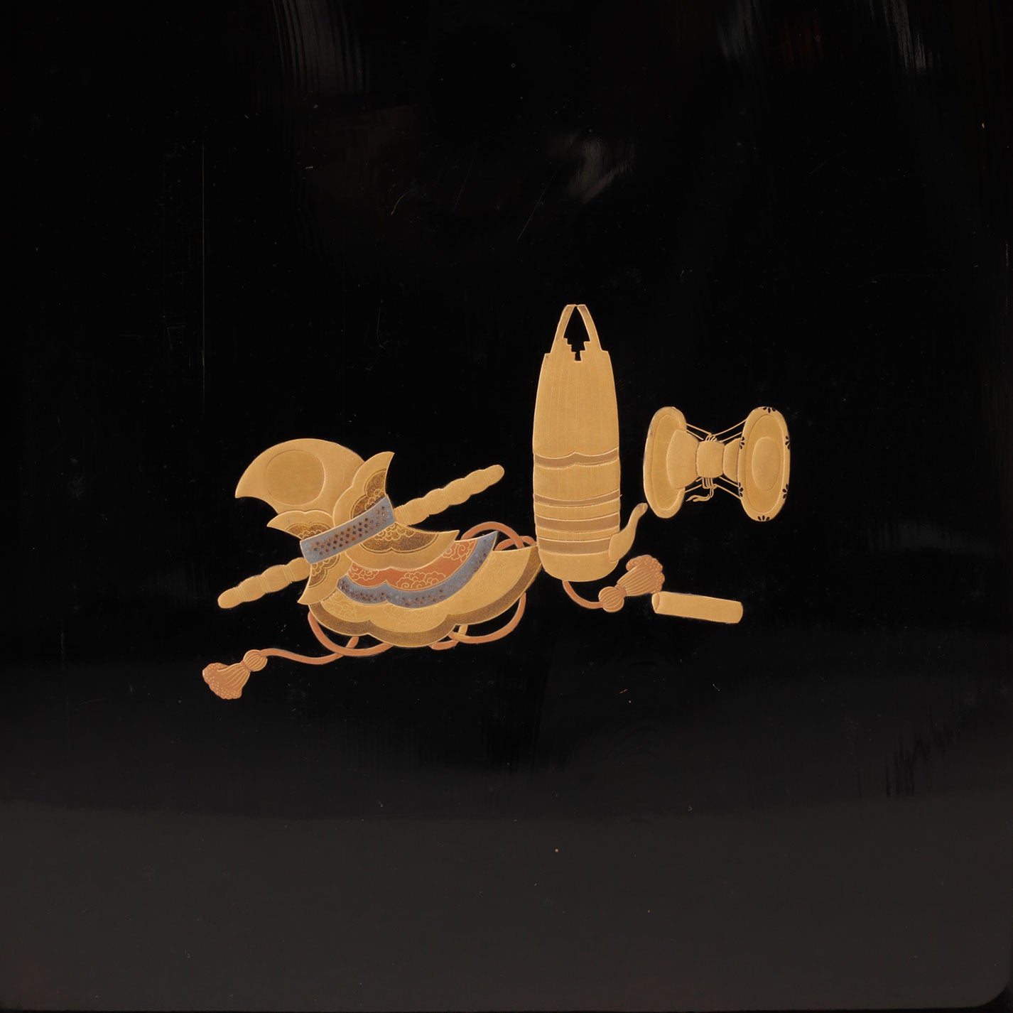 蒔絵下鴨神社図 文庫・硯箱 (2点一組)