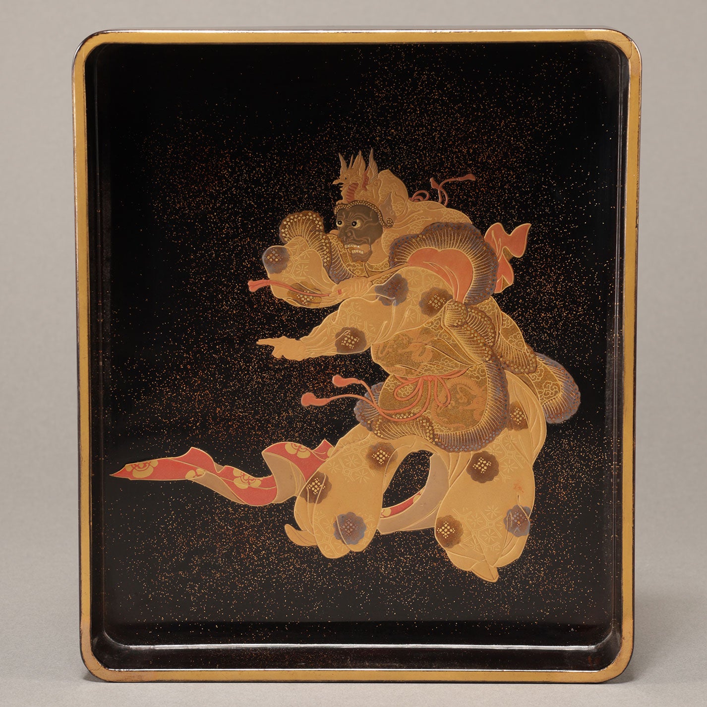 蒔絵下鴨神社図 文庫・硯箱 (2点一組)