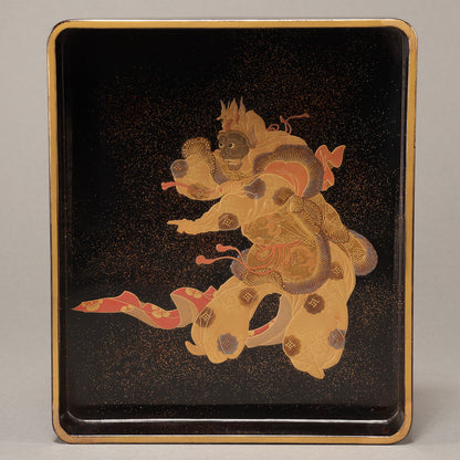 蒔絵下鴨神社図 文庫・硯箱 (2点一組)