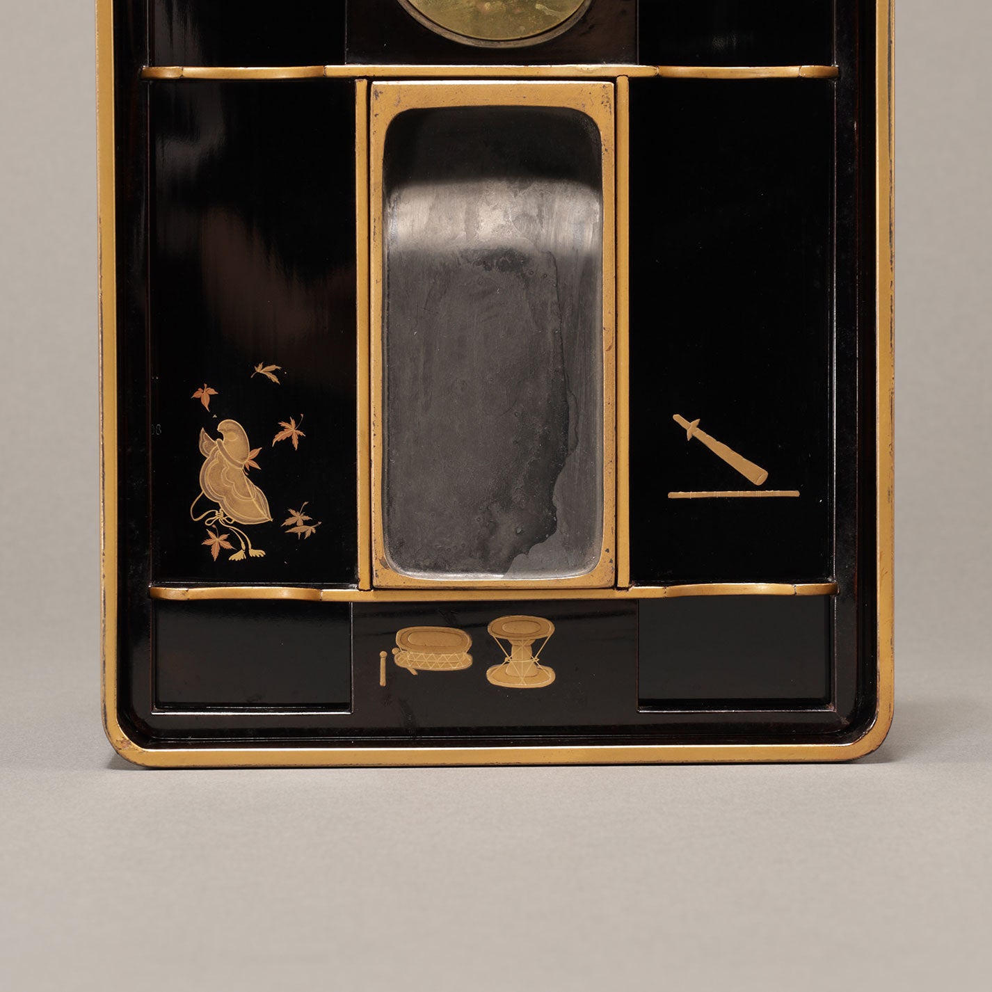 蒔絵下鴨神社図 文庫・硯箱 (2点一組)