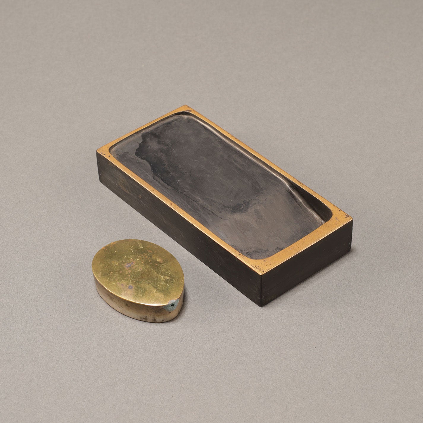 蒔絵下鴨神社図 文庫・硯箱 (2点一組)