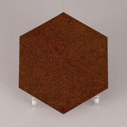 Makie design of Mt. Fuji, old pine and rocks, hexagonal incense box