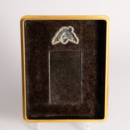 Flower and bird lacquerware stationery and inkstone box (set of 2)
