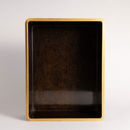 Flower and bird lacquerware stationery and inkstone box (set of 2)
