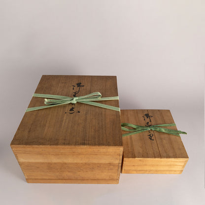 Flower and bird lacquerware stationery and inkstone box (set of 2)
