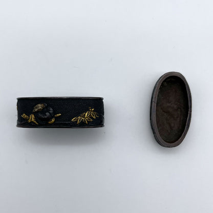 竹林人物文縁頭