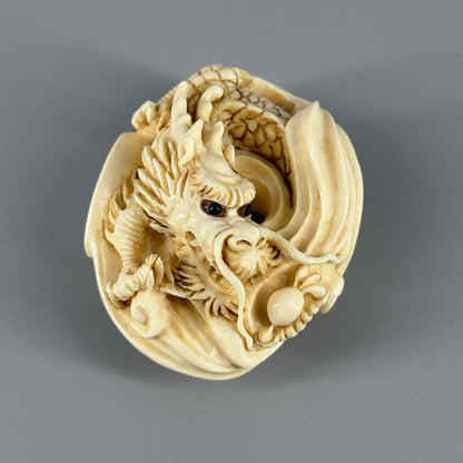 Ivory Netsuke Dragon