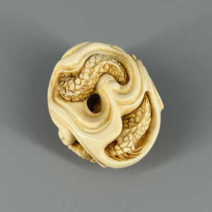 Ivory Netsuke Dragon
