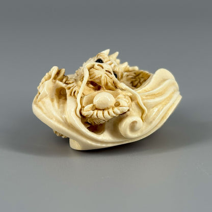 Ivory Netsuke Dragon