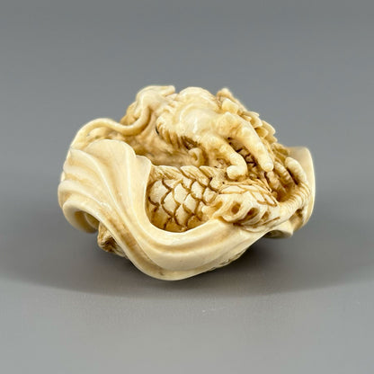 Ivory Netsuke Dragon