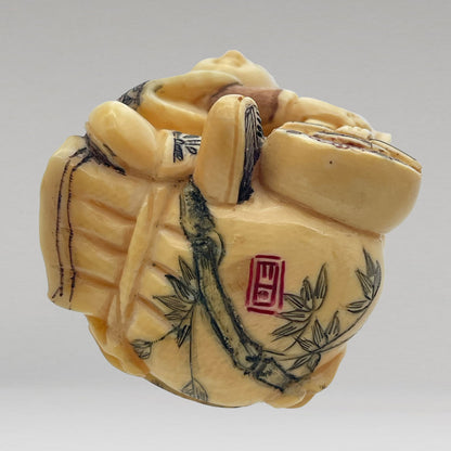 象牙七福神根付（7点一組）