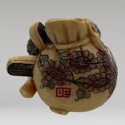 象牙七福神根付（7点一組）