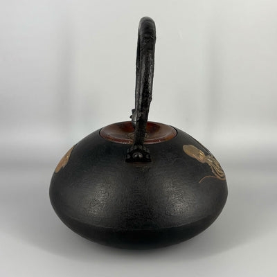 Gold and silver inlaid iron kettle