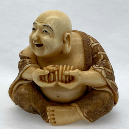 象牙根付　商人