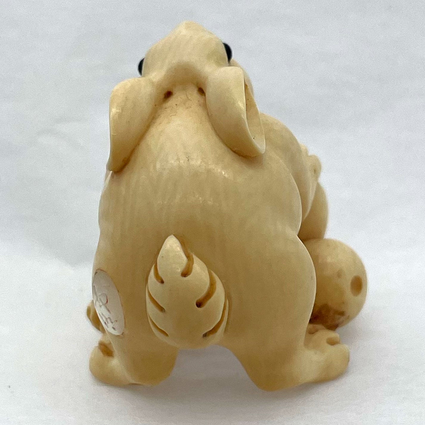 Ivory Netsuke Rabbit and Fruit