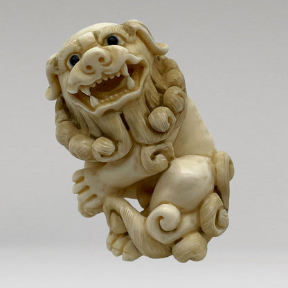 Ivory Netsuke Standing Lion