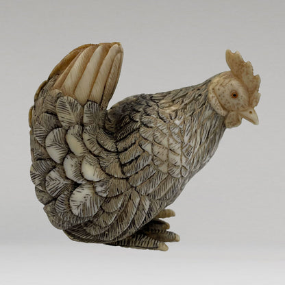 象牙根雕 雞