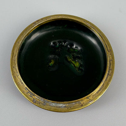 Enamel Incense Burner with Flower, Bird and Phoenix Pattern