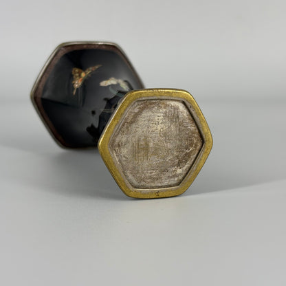 七寶金銀掐絲花蝶紋六角瓶