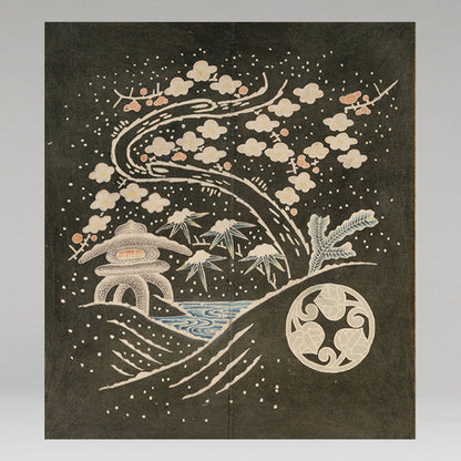 Tsutsugaki: Pine, Bamboo and Plum in Snow