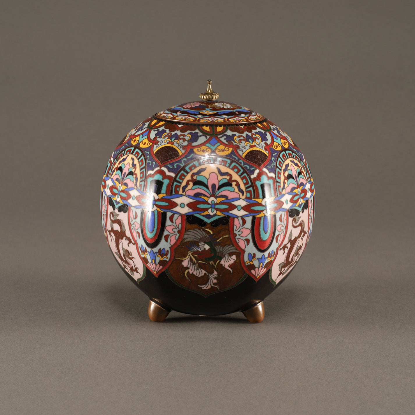 Cloisonné Incense Burner with Phoenix Design