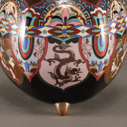 Cloisonné Incense Burner with Phoenix Design