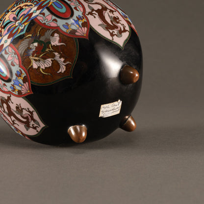 Cloisonné Incense Burner with Phoenix Design