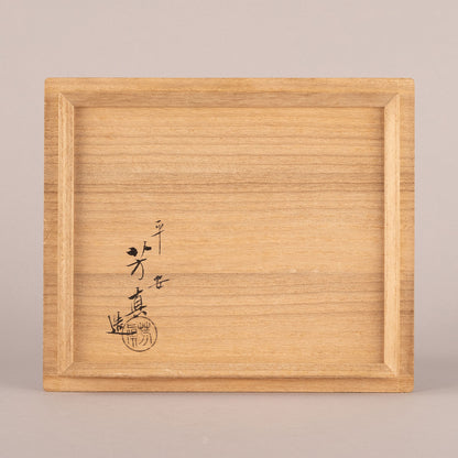 蒔絵四季草花図盆付箱 ( 銀縁 )