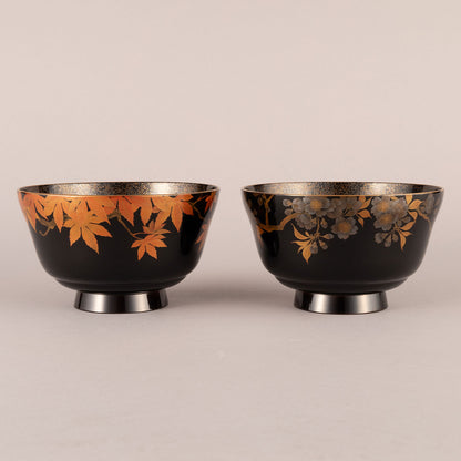 A pair of Makie sake cup washers