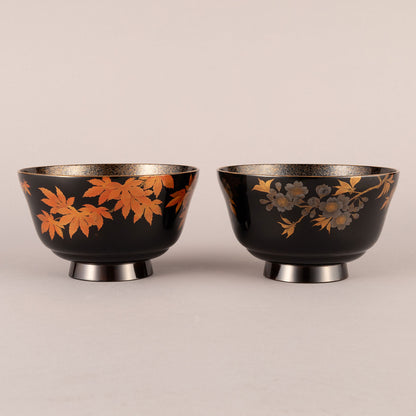 A pair of Makie sake cup washers