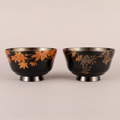 A pair of Makie sake cup washers