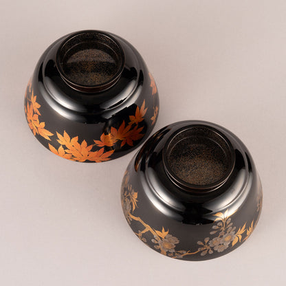 A pair of Makie sake cup washers