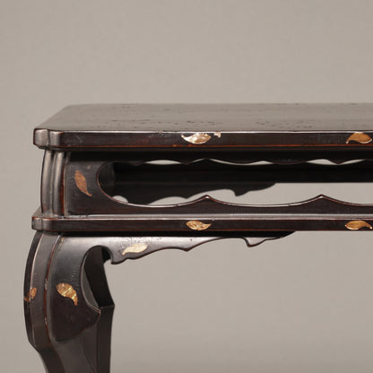 Japanese Makie Kasuga Stand with Scattered Flower Design