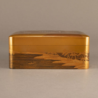 蒔絵三重塔図香箱