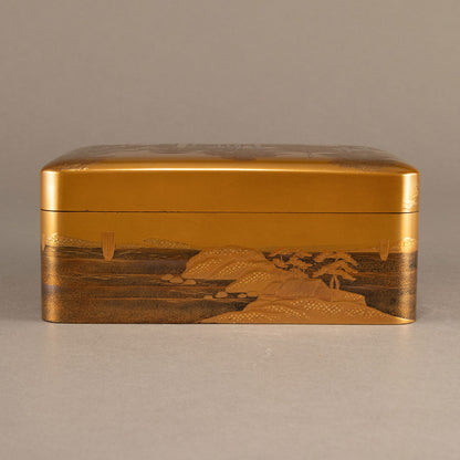 蒔絵三重塔図香箱