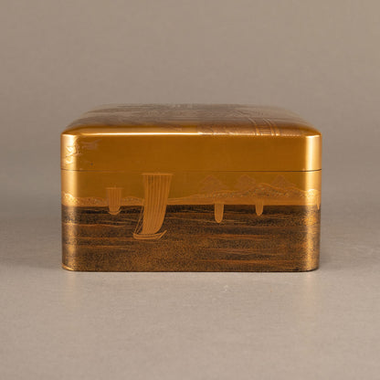 蒔絵三重塔図香箱