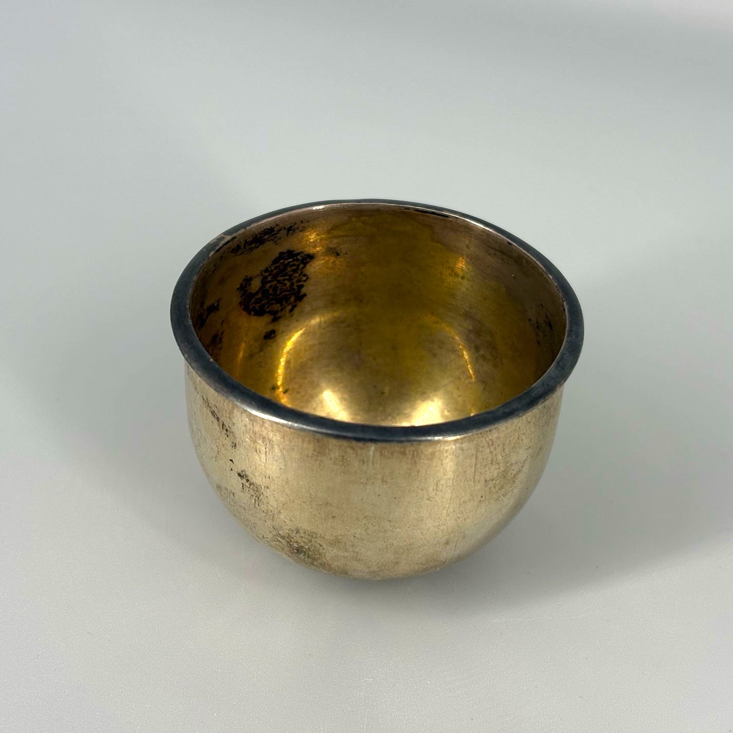 Silver Longevity Cup with Plum Blossoms