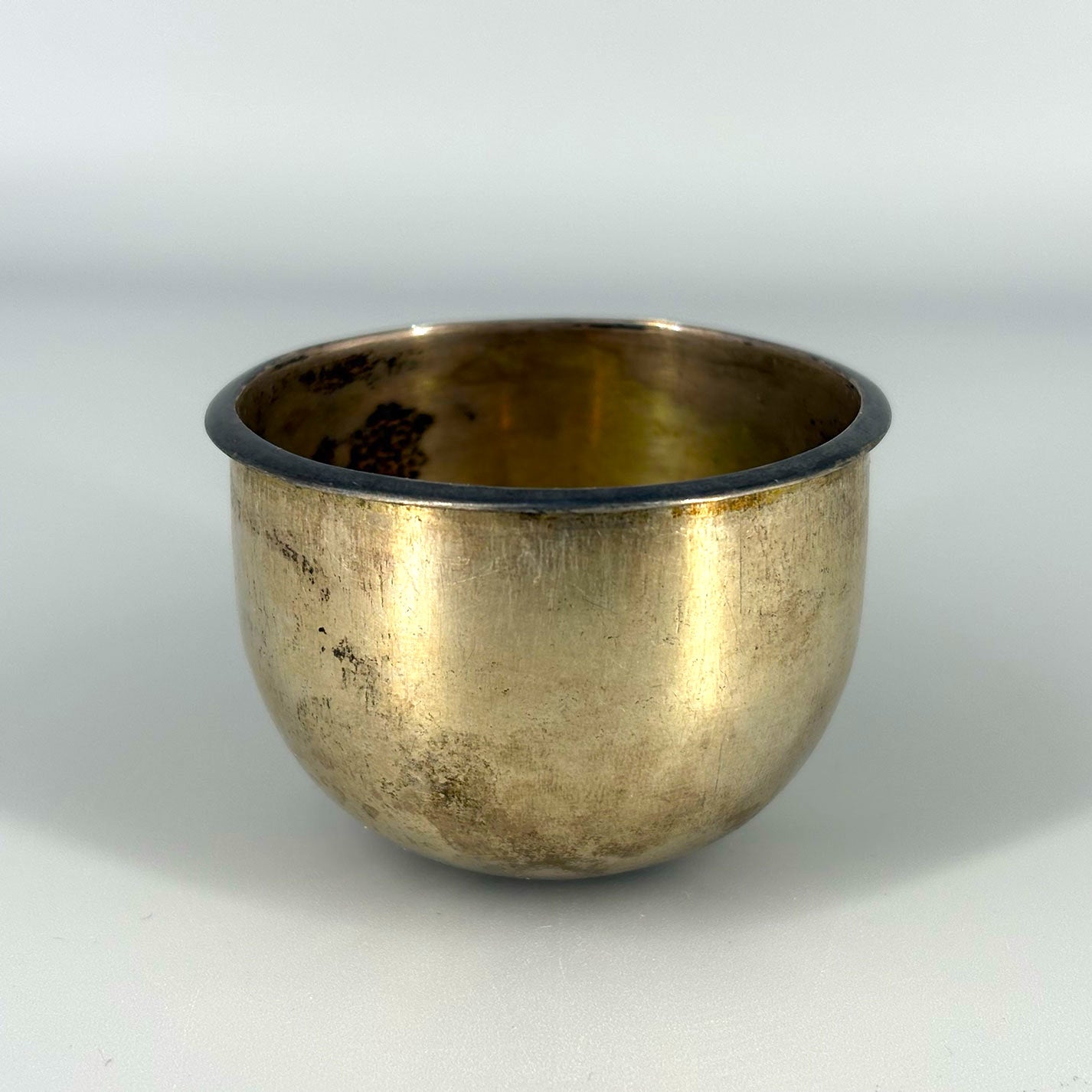 Silver Longevity Cup with Plum Blossoms