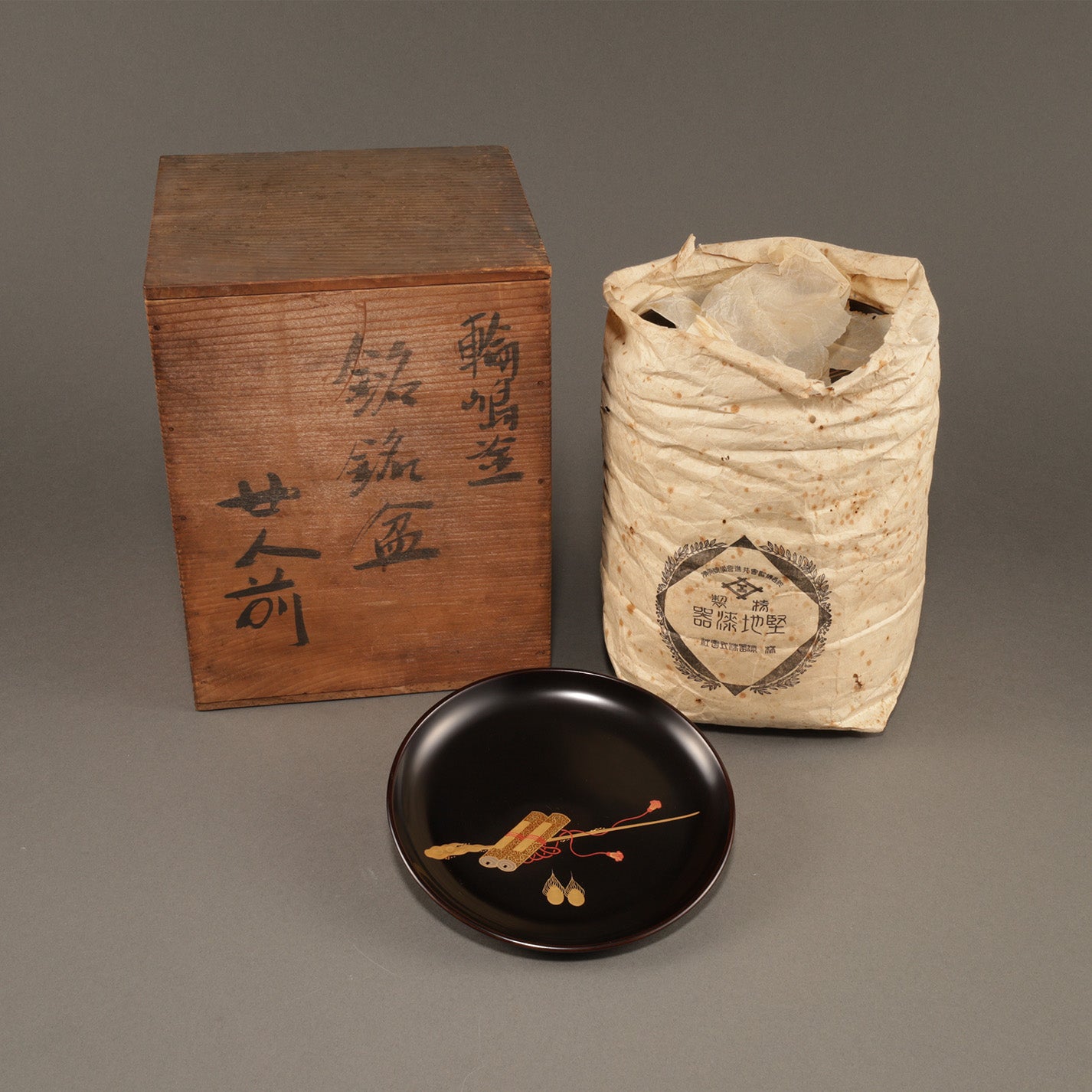蒔絵福禄寿留守文皿（販売単位：1枚）