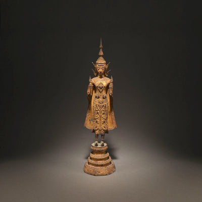 [OB0138] Gold lacquered Bodhisattva