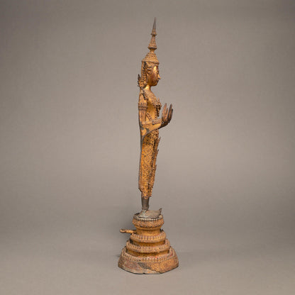Gold lacquered Bodhisattva