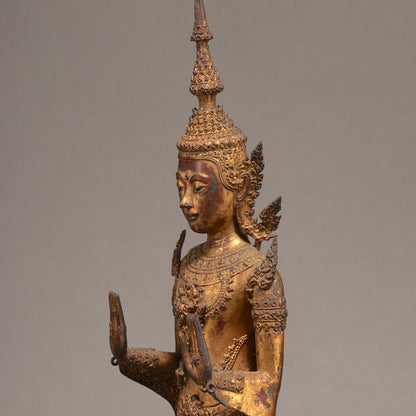 Gold lacquered Bodhisattva