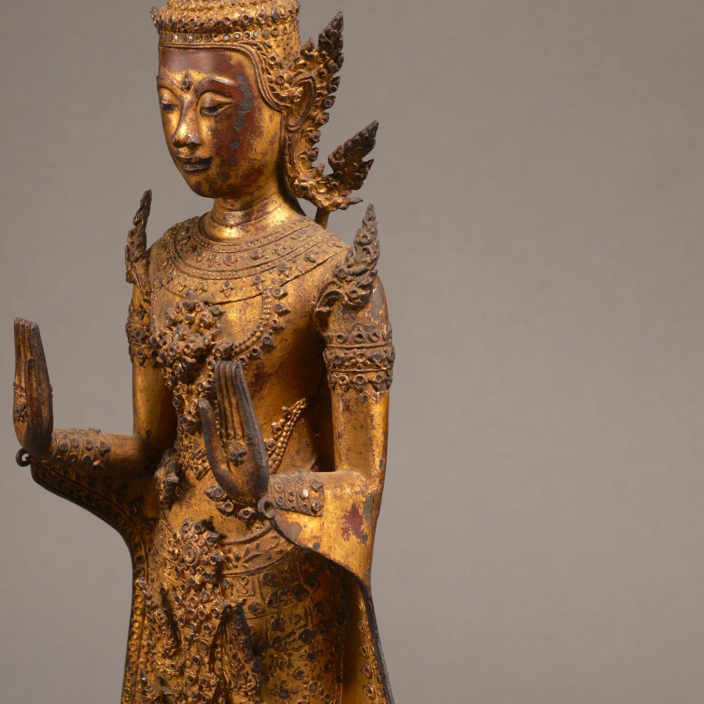 Gold lacquered Bodhisattva