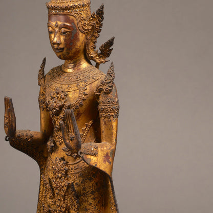 Gold lacquered Bodhisattva