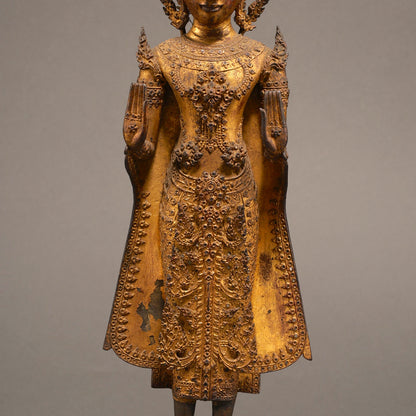 Gold lacquered Bodhisattva