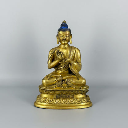 銅鎏金釋迦牟尼佛像