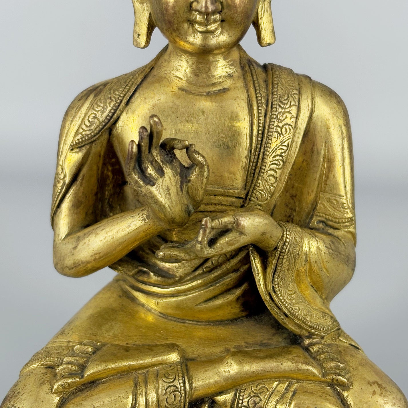 銅鍍金釋迦牟尼仏像