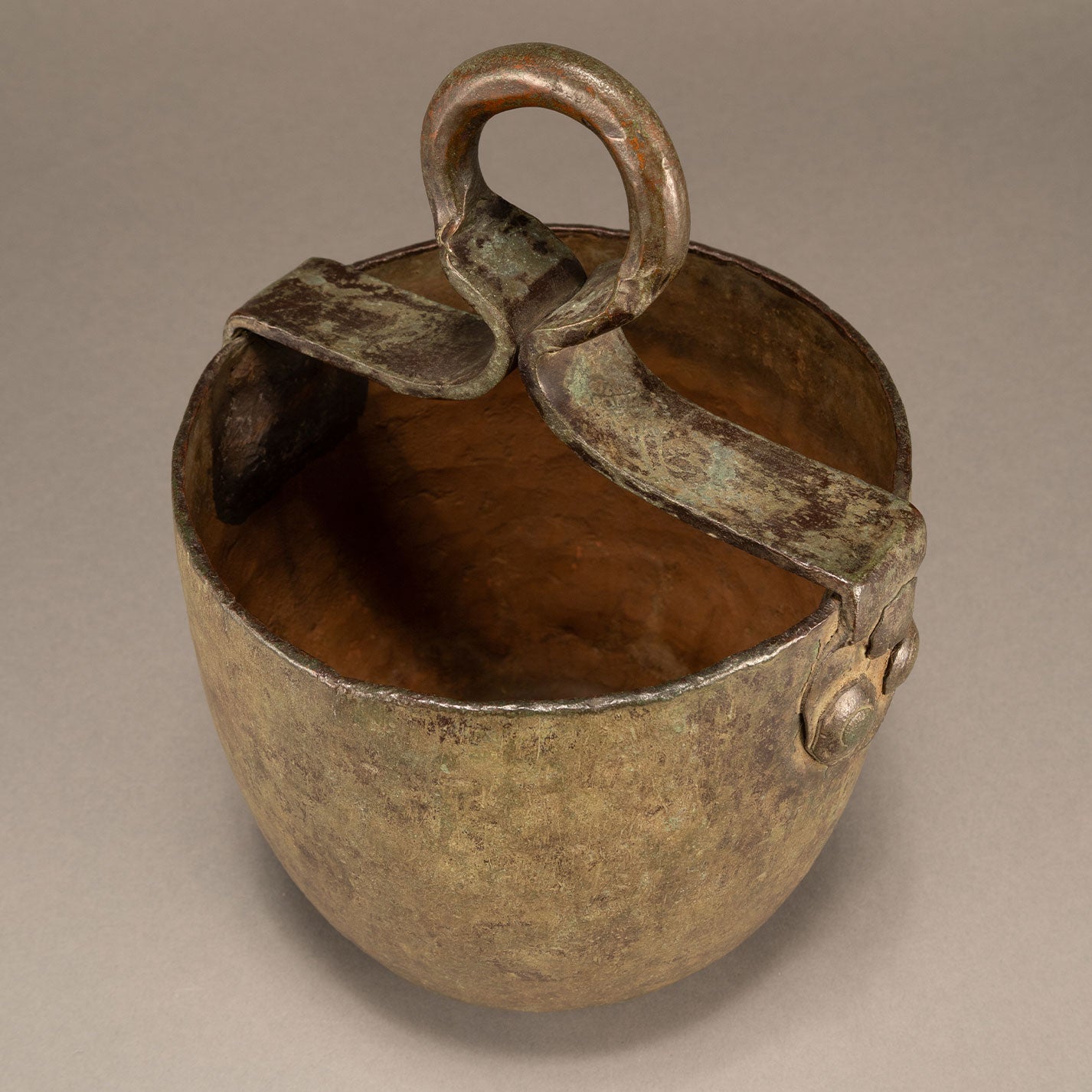 Antique copper bucket
